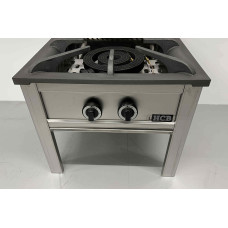 Wok pan with double burner Premium Line 22 kW Stokker stainless steel