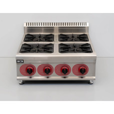 4-burner kitchen stove, propane gas, 29.2 kW, 70 cm HCB