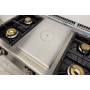 4-burner natural gas stove 120 cm Stainless steel Gastro-M