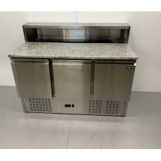 Pizza work table  3 doors, 136.5 cm, 230 V Stainless steel HCB