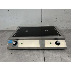 Ceramic hob with double hotplate 230 V Stainless steel GGG