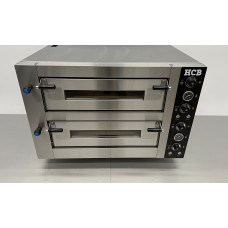 Pizza oven 2 x 4 pizzas 34 cm diameter 400V HCB stainless steel
