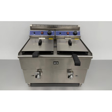 2 x 14 liter double fryer, propane gas HCB stainless steel