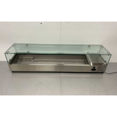 Refrigerated tabletop display case – salad bar 8 x 1/3 GN, 180 cm HCB stainless steel