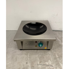 Induction wok pan, 5 kW, 400 V Stainless steel Bohner