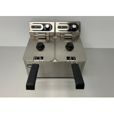 2 x 4.5 liter double fryer, designed for 230V HCB stainless steel