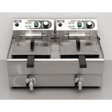 Deep fryer 2 x 12 liters 230V HCB Stainless steel
