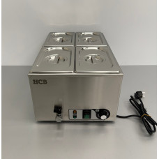HCB Bain Marie 4 x 1/4 GN 230V Stainless steel