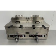 HCB double fryer 2 x 30 liters Propane gas Stainless steel