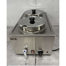 HCB Bain Marie 2 x 6 liters 230V Stainless steel