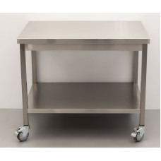HCB mobile workbench on wheels, 100 x 70 x 85 cm Stainless steel
