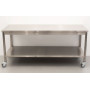 HCB mobile workbench on wheels, 180 x 70 x 85 cm Stainless steel