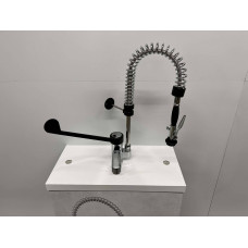 Monolith shower flush faucet with single lever mixer