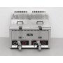 HCB double gas fryer for frying 2 x 21 liters Stainless steel