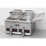 HCB double gas fryer for frying 2 x 21 liters Stainless steel