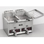 HCB double gas fryer for frying 2 x 21 liters Stainless steel