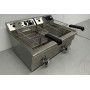 HCB double fryer 2 x 14 liters 2 x 230 V Stainless steel