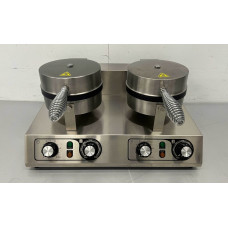 HCB double waffle iron with timer 230V Stainless steel