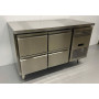 HCB 136cm workbench with cooling, 4 drawers, 230 V Stainless steel