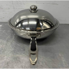 HCB 36cm universal induction wok with lid Stainless steel
