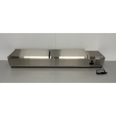 HCB 180 cm Display refrigerator 9 x 1/4 GN Stainless steel