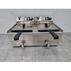 HCB double fryer 2 x 14 liters 400V Stainless steel