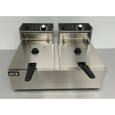 HCB double fryer 2 x 6 liters 230V Stainless steel