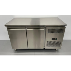 HCB 136cm workbench - freezer, 2 doors Stainless steel