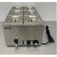 Bain-marie 6 x 1/6 GN 230V HCB Stainless steel