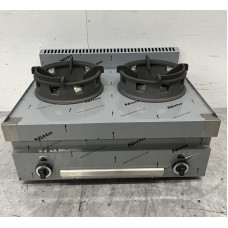Wok cooker, 650 series, 2 burners, 65 cm, natural gas HCB Stainless steel