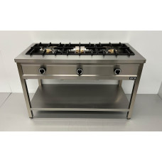 Pancake oven, 3 burners, 3 x 8 kW, 129 cm, Gas HCB stainless steel