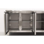 Freezer workbench, 3 doors, 1/1 gastronorm, 179.5 cm, HCB Stainless steel