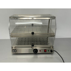Hot display case with 4 flaps, 50 cm, 230 V HCB stainless steel