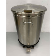 Foot operated waste bin 100 liters Stainless steel