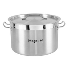Low pot with lid Mega-M PRO 23L 35×22 cm Stainless steel