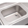 Sink, left side, 120 x 70 cm HCB Stainless steel