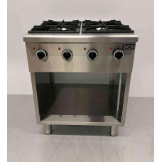 Gas stove with 4 burners, 700 series, 70 cm, 24 kW HCB Stainless steel