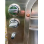 Gas grill with rotating spit