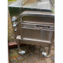 Gas grill with rotating spit