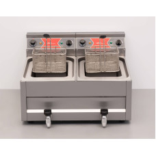 Double deep fryer 2 x 12 liter Premium-line 400V HCB Stainless steel