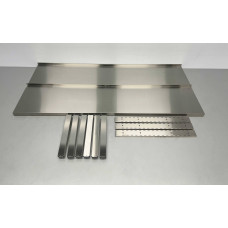 Double-walled shelf 180 x 40 cm Stainless steel