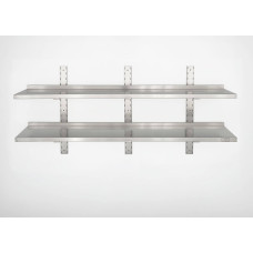 Double-walled shelf 160 x 30 cm HCB Stainless steel