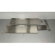 Double-wall shelf Basic-line 150 x 40 cm Stainless steel HCB