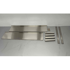 Double-wall shelf Basic-line 150 x 30 cm Stainless steel HCB