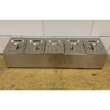 GN container holder 5 x 1/6 GN 83.5 cm Stainless steel HCB