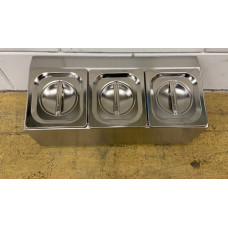 GN container holder 3 x 1/6 50.5 cm Stainless steel