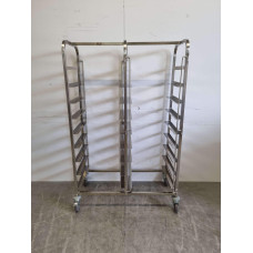 Trolley for 18 washing baskets 50 x 50 cm Stainless steel HCB
