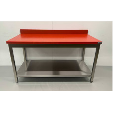 Workbench Premium-line 160 cm with polyethylene PE cutting surface Stainless steel HCB