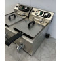 Stainless steel double fryer, 2 x 8.5 liters