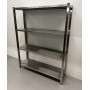 Storage shelf Premium-line 140 x 40 x 180 cm Stainless steel HCB
